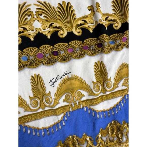 Just Cavalli Royal Print Shift Dress sz M - Picture 7 of 11